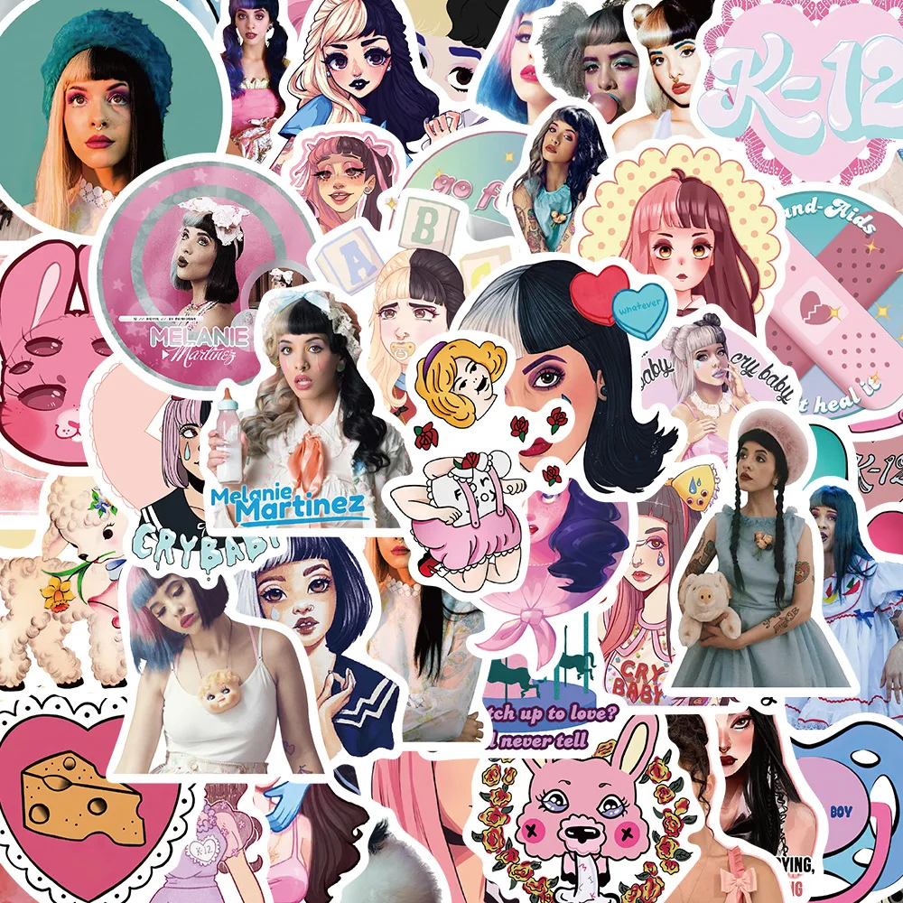 10/30/50PCS Melanie Martinez Stickers Singer Decoration Suitcase Scrapbooking Phone Laptop Stationery Music Fan Kid Toy Sticker