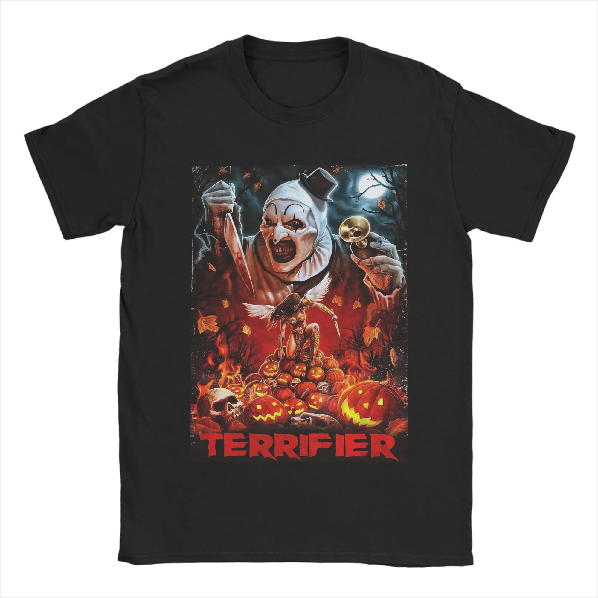 

Футболка с плакатом ужасов Terrifier, летние хлопковые футболки для мужчин, хипстерская повседневная футболка с короткими рукавами, забавные футболки Y2K