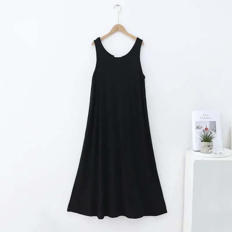 Sleepwear Dress Sleeveless Nightshirt Dresses Tank Casual Modal Top Night Size Large Summer Female Women's Loose Nightgowns