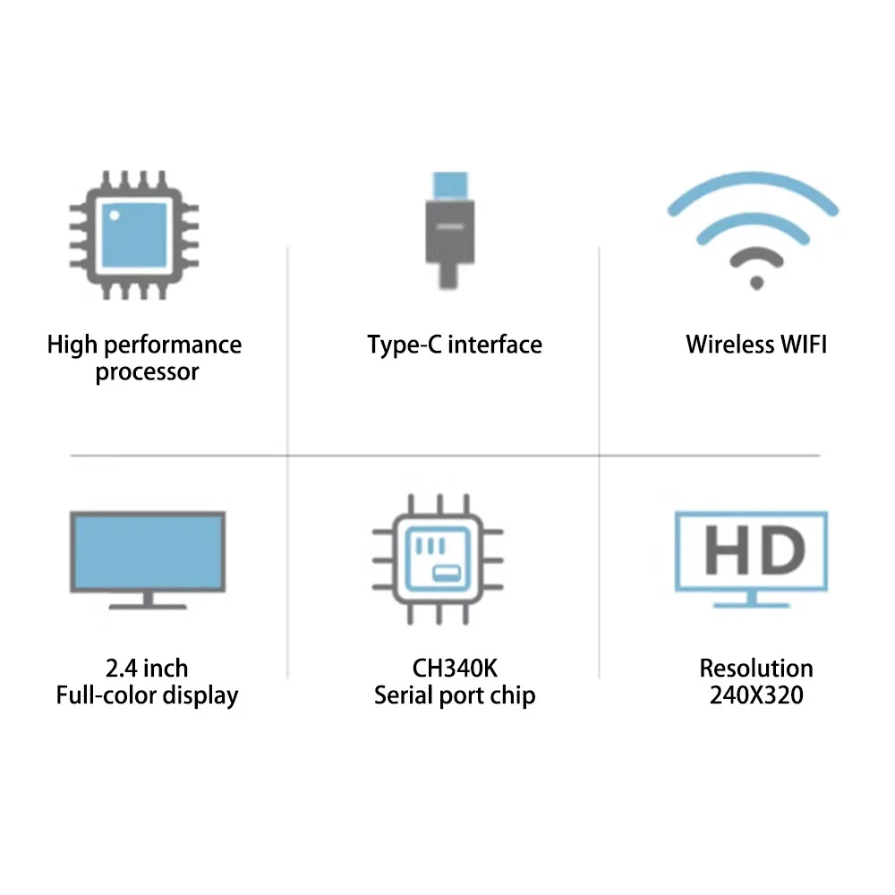ESP32-S2 de 2.4 pouces Full document 240*320 éventuelles I Full document TFT LCD Display Tech Wireless WiFi Development Board ST7789 touristes Type-C