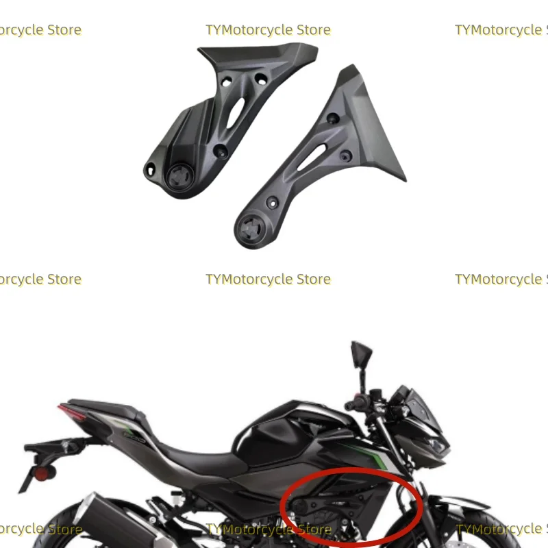 

Мотоциклетный АБС-пластик с гидроокунанной боковой рамой, обтекатель радиатора, подходит для Kawasaki Z500 2024 2025