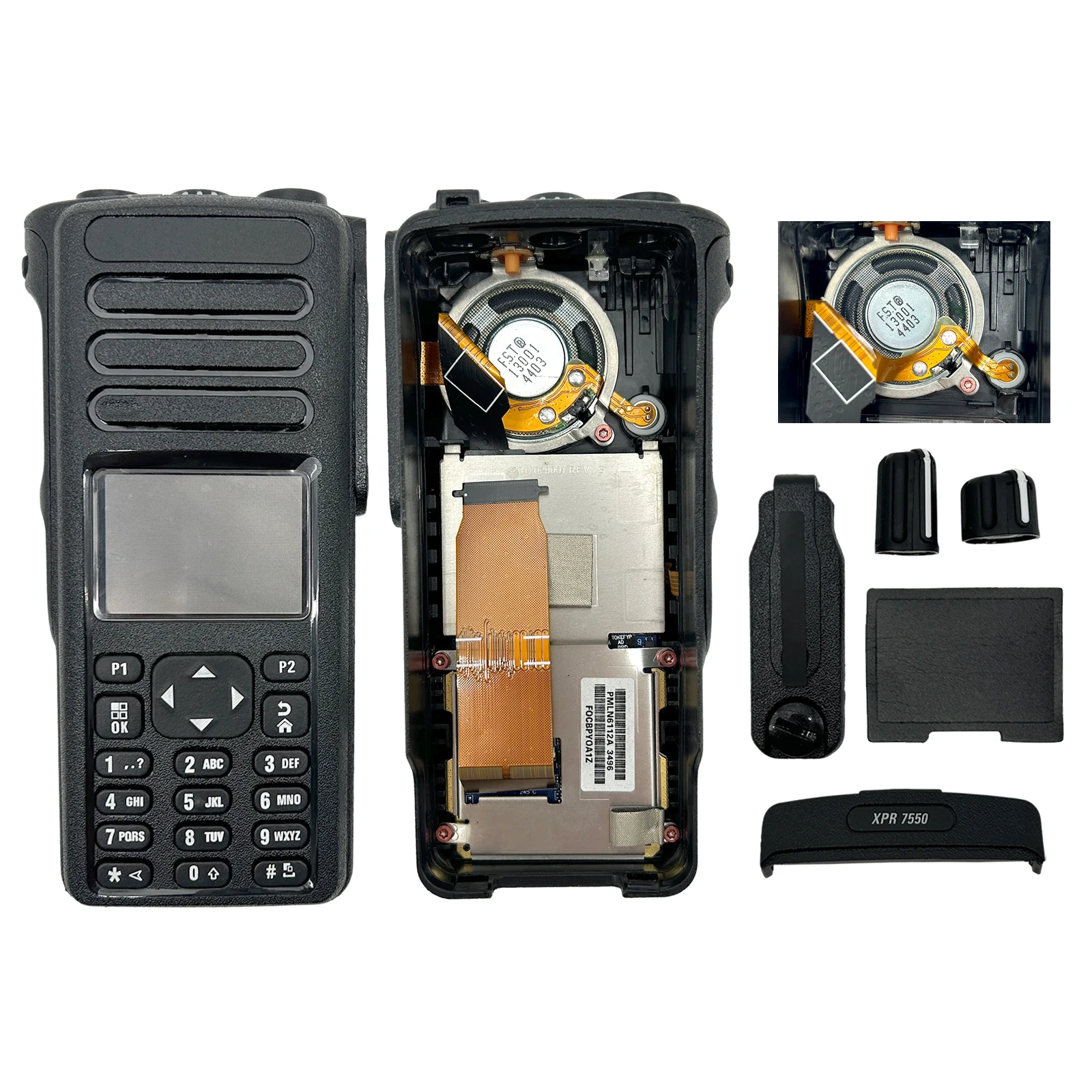 Walkie Talkie Replacement Housing Case With Speaker LCD Electronic And Flexible For XiR P866 DGP8550 DP4801 XPR7550 Radios