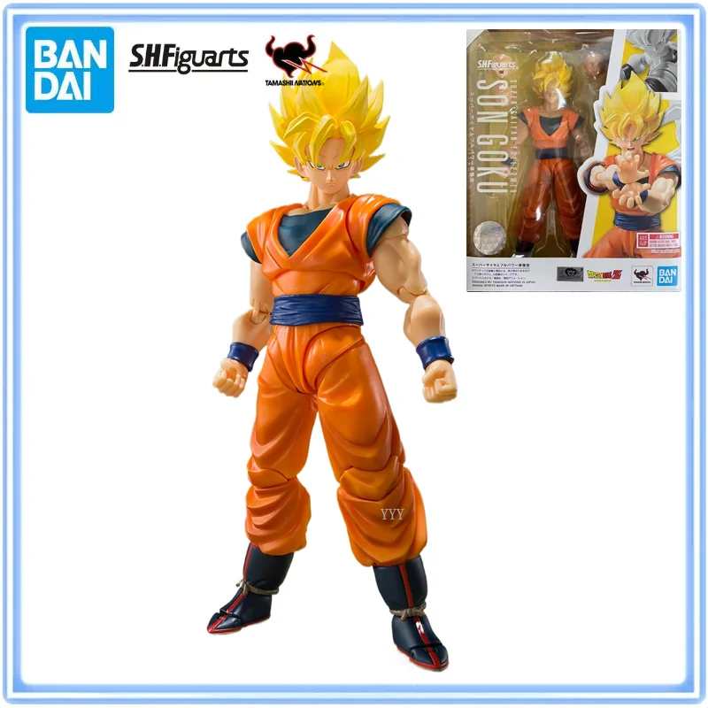 

Original Bandai Dragon Ball Z S.H.Figuarts Son Goku Super Saiyan Fullpower SHF Son Goku Action Figure Model Toys in Stock