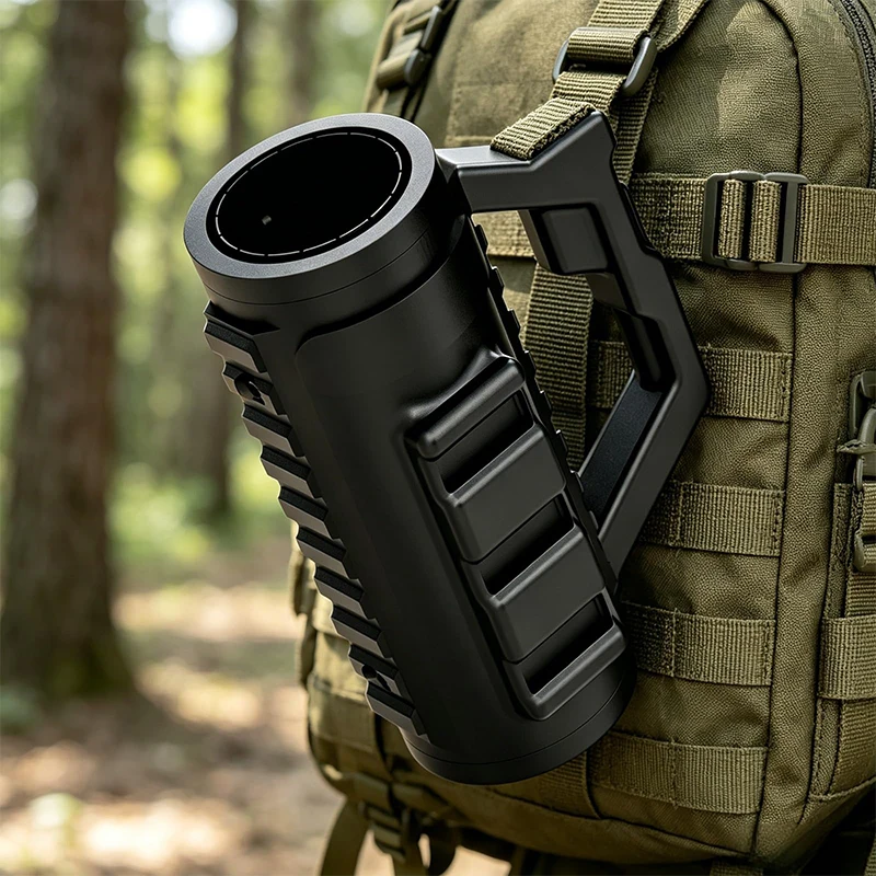 Tactical Assault Double Can Holder Rugged Two-Can Beer Soda Holder Durable Tactical Style Beverage Holder For Outdoor Use