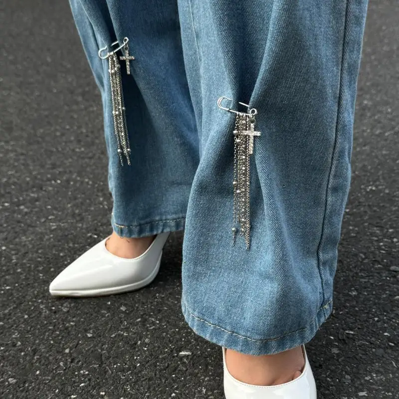 العصرية حقيبة سحر قلادة الإبداع الملابس الثابتة دبوس انفصال زر المشابك زر المشدود اللؤلؤ جان تشديد مشبك #3