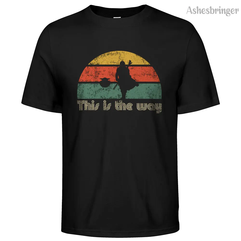 camiseta-masculina-de-algodao-jedi-the-retro-way-com-estampa-grafica-estilo-casual-de-rua-para-homens-e-mulheres