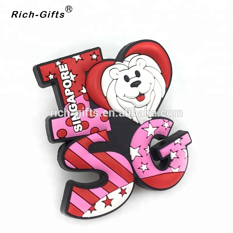 Personalized Rubber Magnet Fridge, Custom Made for Singapore, High Quality