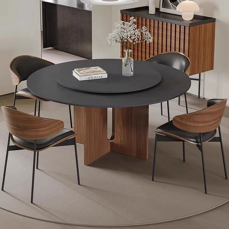 

Modern Conference Round Table Kitchen Neat Coffee Garden Wood Dining Tables Living Room Center Mesa Plegable Home Furniture