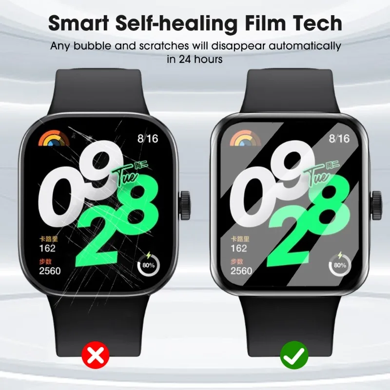 5/1Pcs Smart Watch Soft FibreGlass Protective Film for Xiaomi Redmi Watch4 HD Clear Full Cover Screen Protector for Redmi Watch4