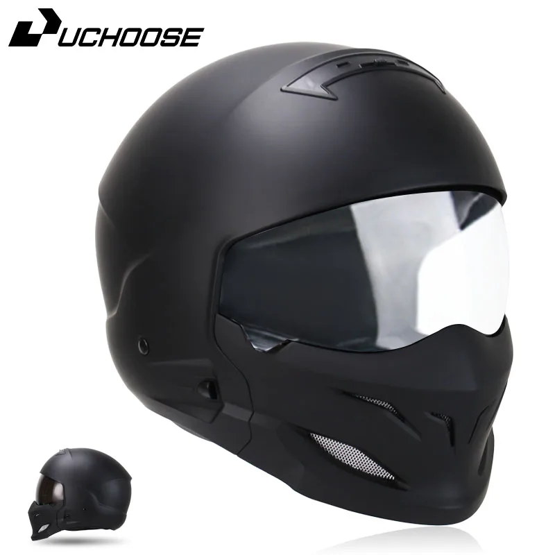 New Scorpion Retro Motorcycle Cascos Moto Locomotive Personality Multi-purpose Combination Helmet  Detachable Multi-purpose