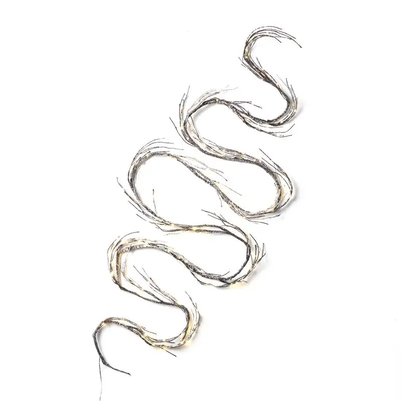 إكليل ورقي بطول 18 قدمًا مع أضواء LED للحفلات والاحتفالات وديكور المنزل وديكورات الزفاف والمزيد