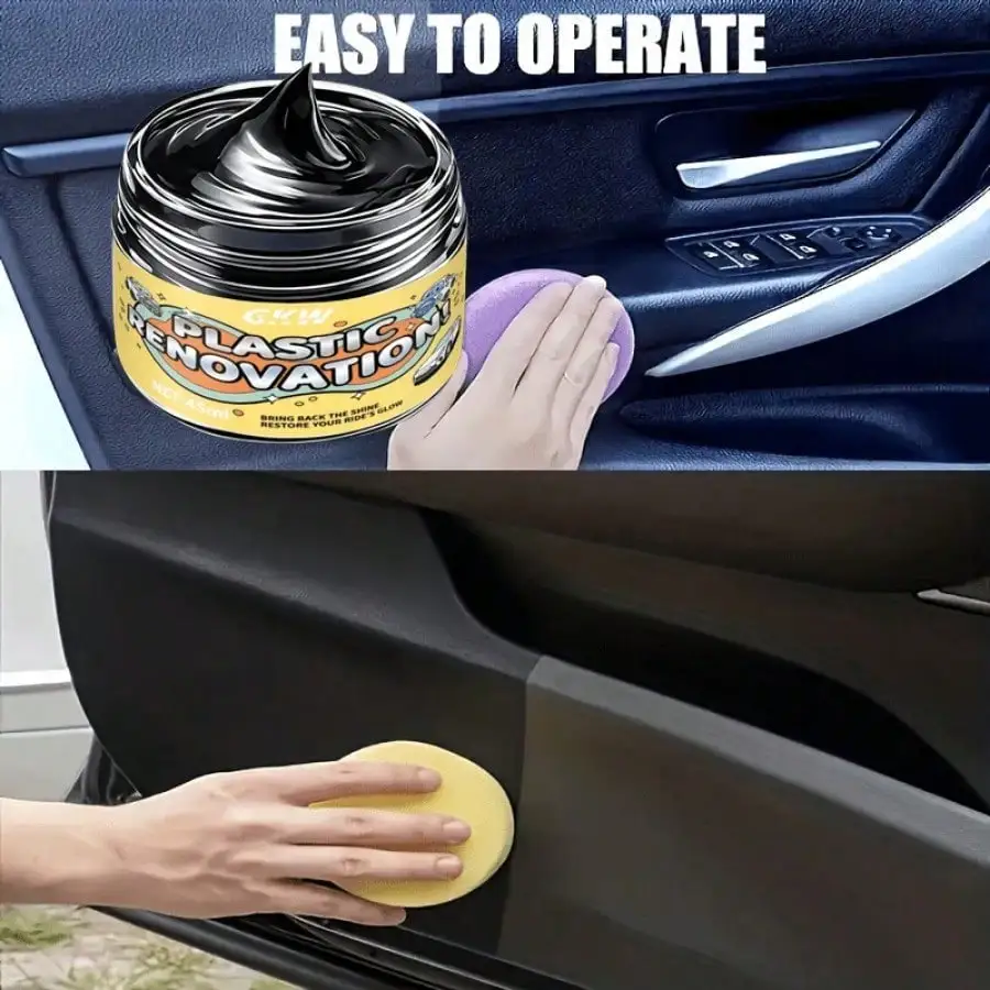 [Car Tire Shine Enhancer] Long-Lasting Blackening Tire Repair and Polishing Protective Agent - Anti-Aging Maintenance Coating to Prevent Cracking and Fading | Suitable for the Sidewalls of Tires of Various Vehicle Models | Empowering a Deep, Dark, and Glossy Texture | Comes with a Special Sponge for Easy Application
