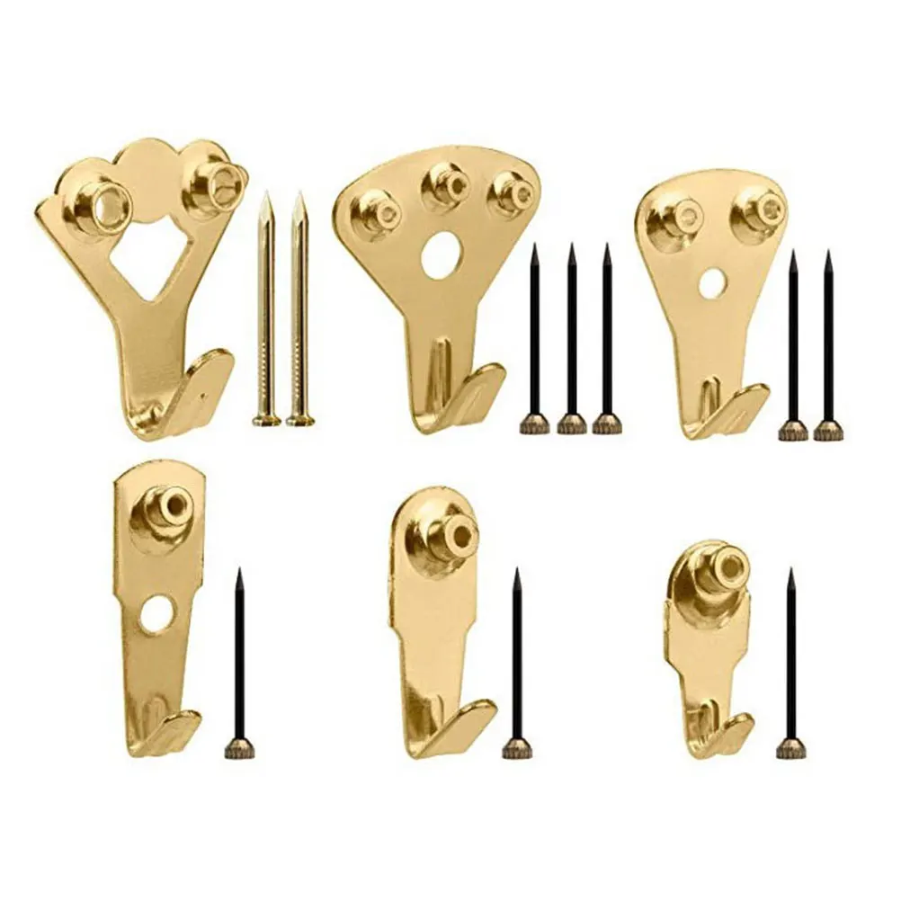 

84 pcs Alloy Hooks Heavy Duty Markless Nails Clothing Rack Plant Hanger Wall Decor Metal Home Supplies