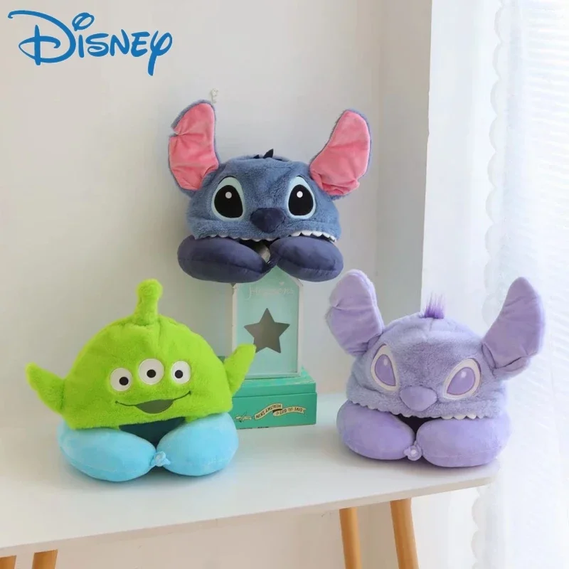 

Disney Cartoon Lilo Stitch U-shaped Pillow Kawaii Cartoon Stitch Party Travel Decoration Hat Children's Toys Birthday Gift