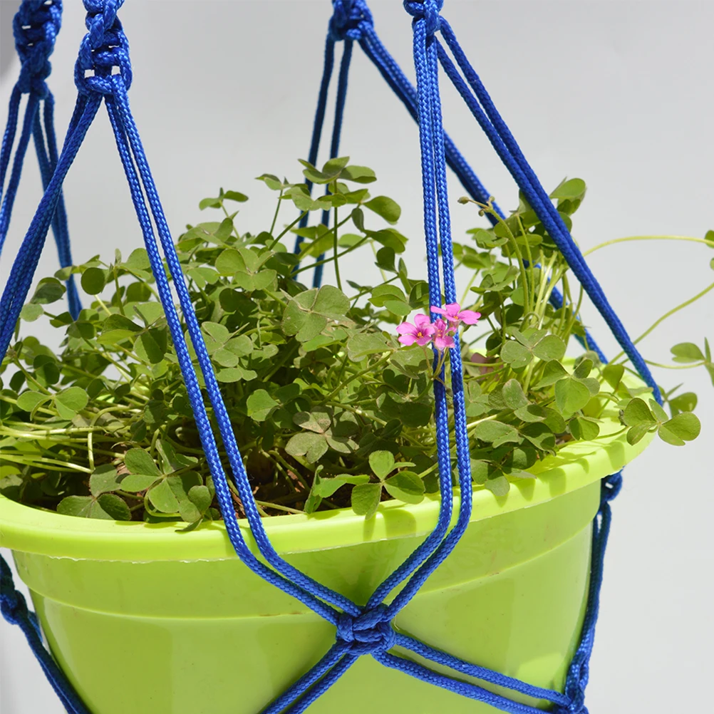 

Flowerpot Woven Mesh Basket Indoor Plant Hangers Macrame Large Decorative Rope Supports Holders