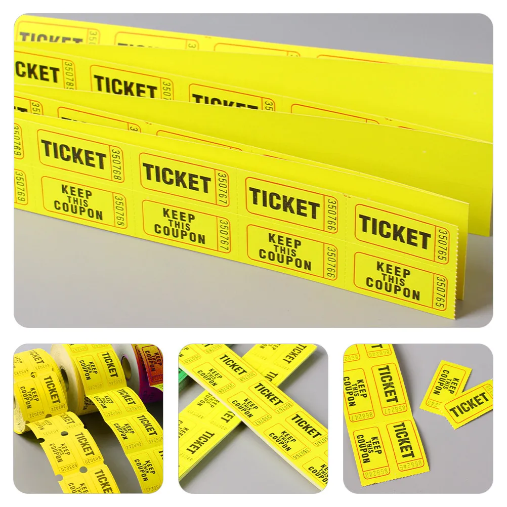 1000pc Lottery Machine Paper Tickets Red Raffle Election Bulk Event Party Labels view 4