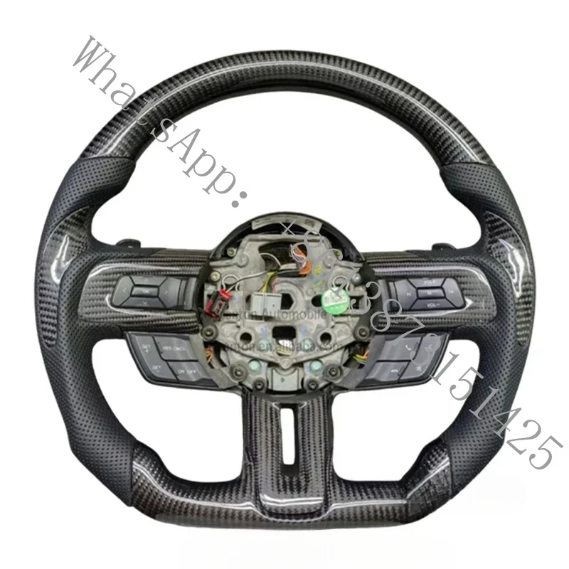 

, carbon fiber perforated leather steering wheel, black stitching, sports, fit car steering wheel
