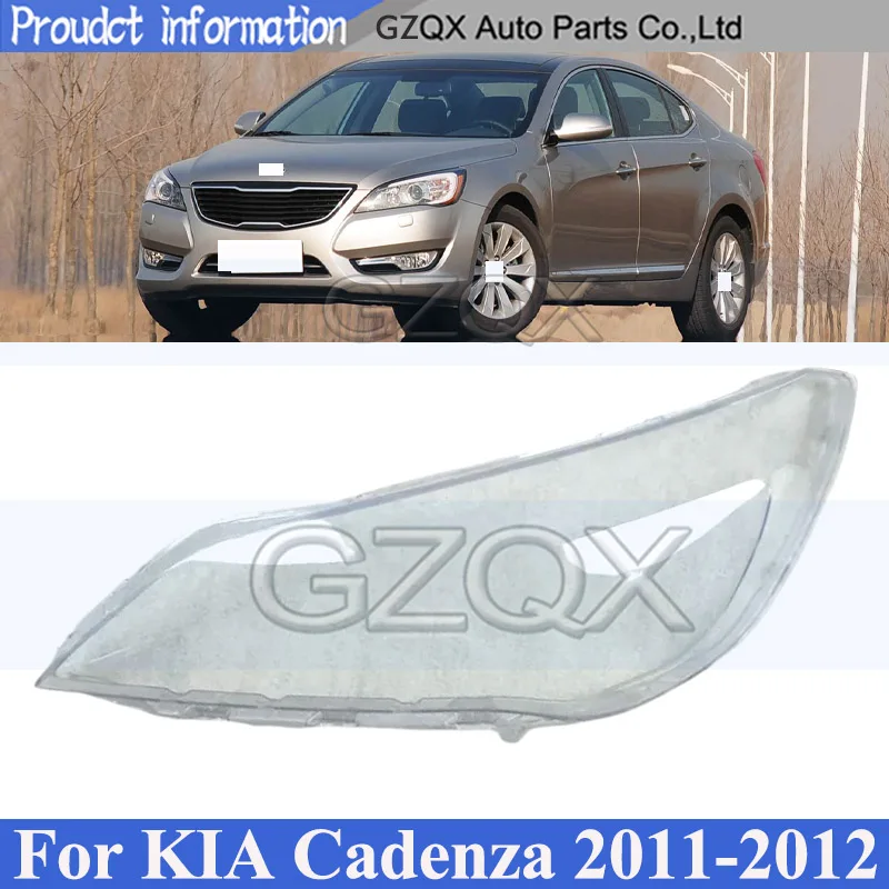 

CAPQX Front Bumper Headlight Cover Shell Shade For KIA Cadenza 2011-2012 Head Lamp Glass Head Light Lens