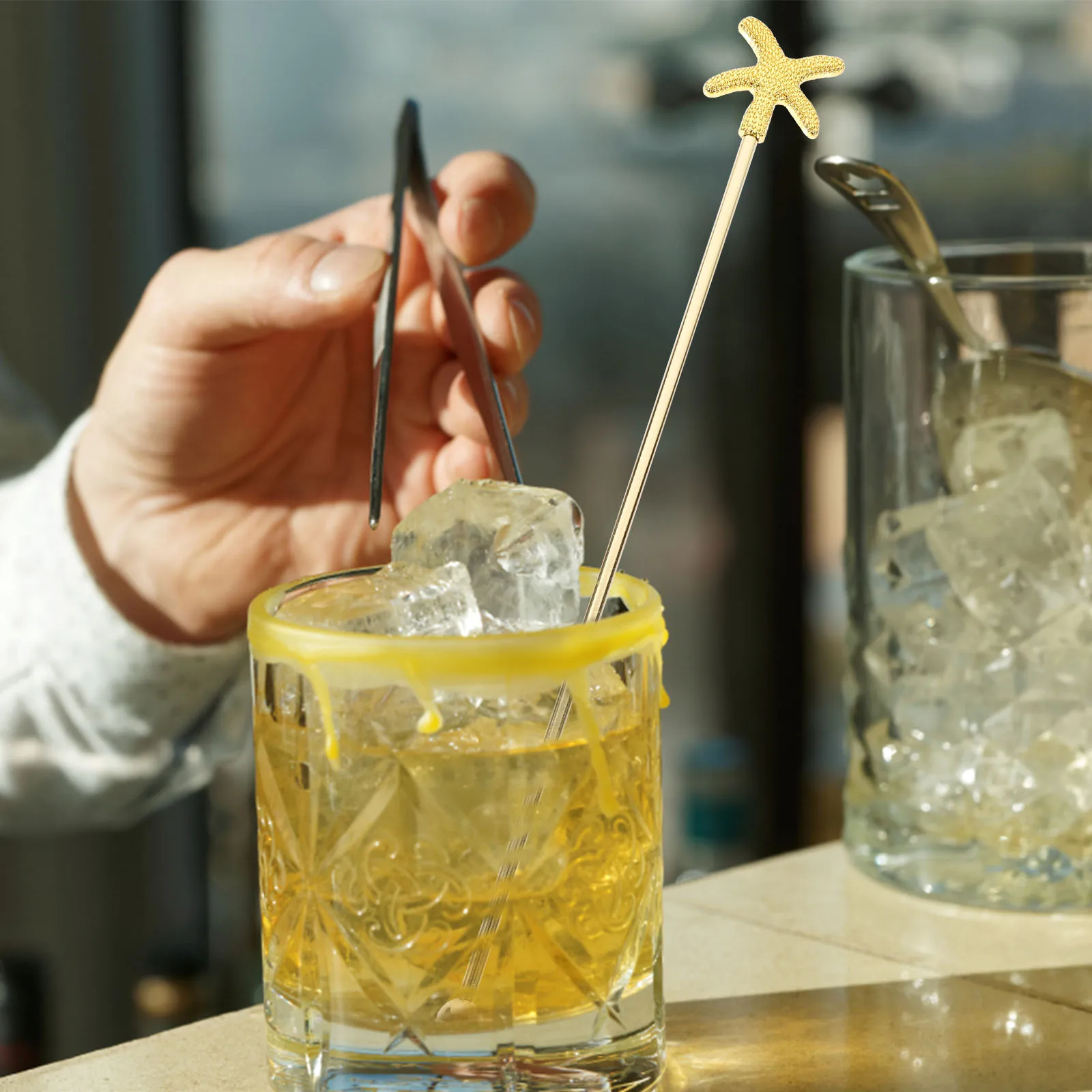 

Stainless Steel Cocktail Stirrer Mixing Rod For Bar Home Coffee Shop Juice Wine Swizzle Stick