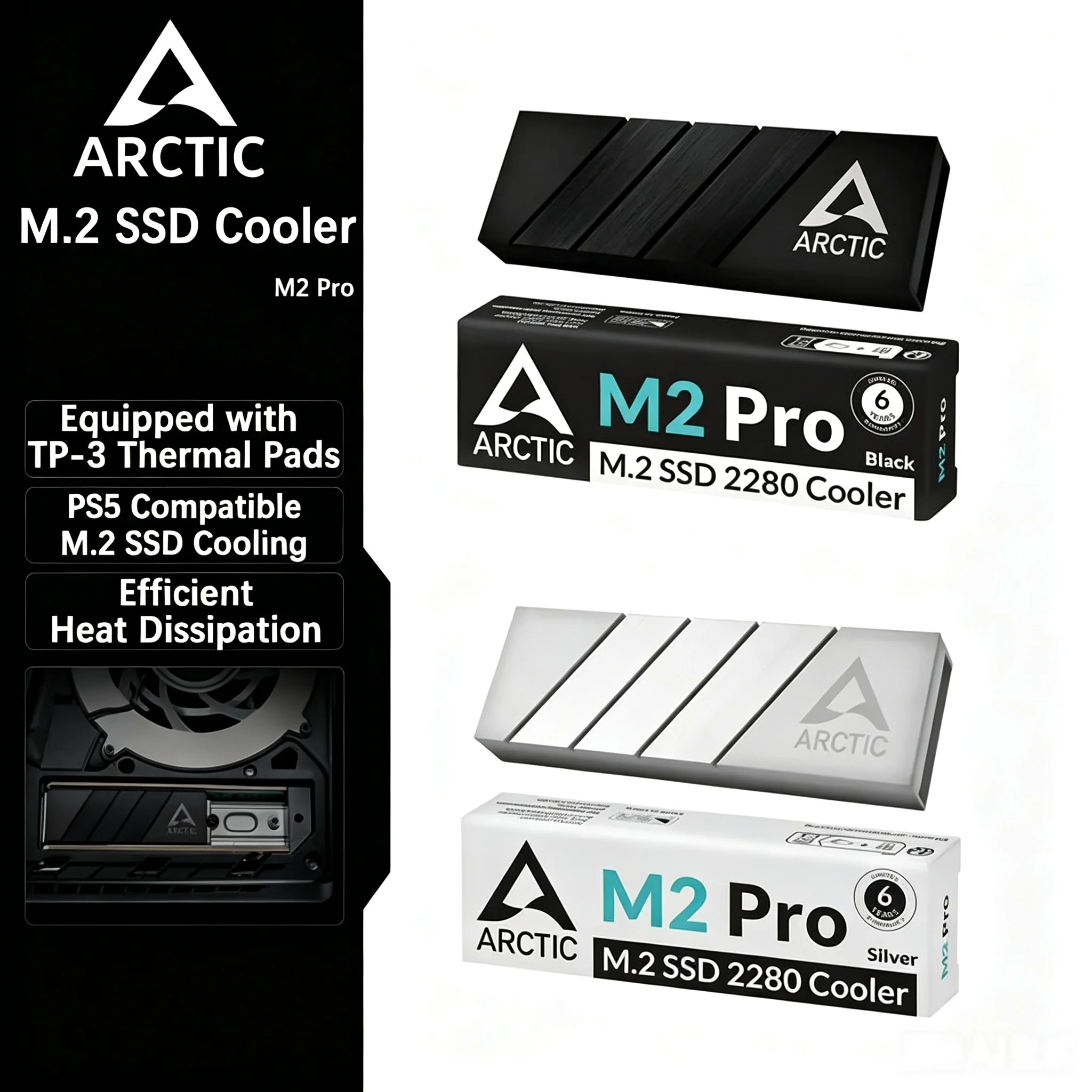 【¥638】ARCTIC M2 Pro M.2 SSD 2280用ヒートシンク-アリエク特価アラート