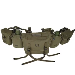 WWII WW2 M1956 Equipment Long Pouch Tactical Bag Replica WW2 US  Korean War Sport Gear Mini Backpack Kettle Belt