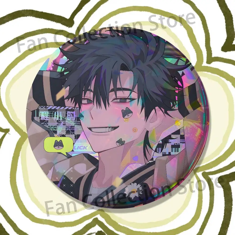 I-link Anime C-Click Brooches for Backpack Accessories 25mm,32mm,48mm,58mm,75mm Round Enamel Pins Cartoon Badge