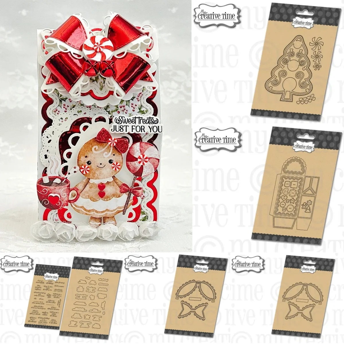 

Holiday Wishes Ginger Tree Treat Box Button Metal Cutting Dies Clear Stamps For DIY Decorating Scrapbook Paper Card Album