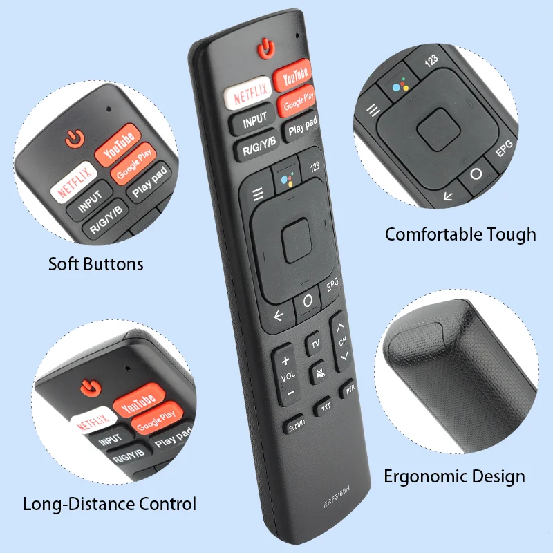 ERF3I69H IR Remote Control For Hisense TV 50RG 55RG 65RG 65H9808 43A56EGA 50A56EGA 55A56EGA 65A56EGA 70A56EGA 55H9100E 55A7200F