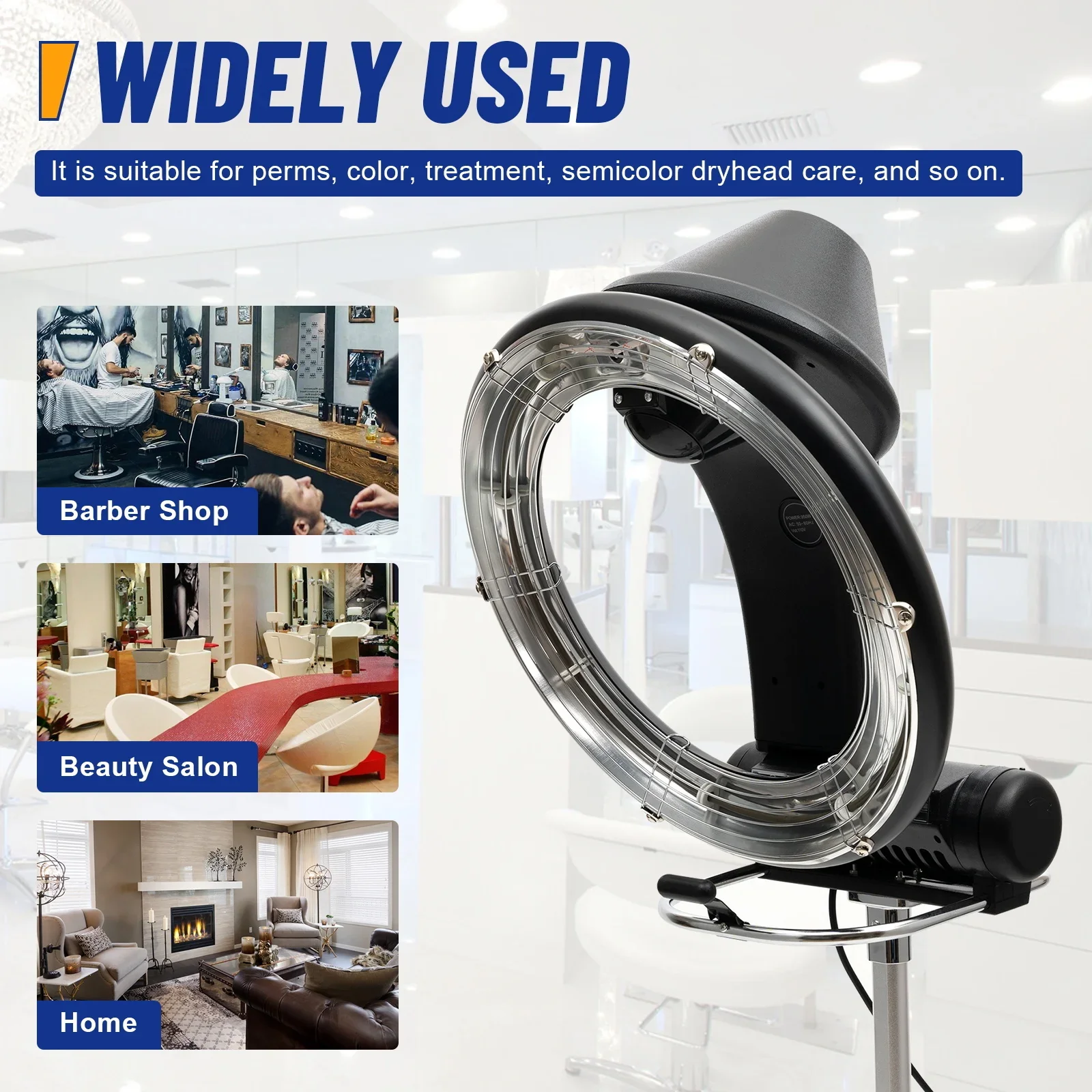 950W Professiona Orbiting Infrared Freestanding Rotating 3-In-1 Dryer Adjustable Standing With Rolg Base For Color Processor Sal