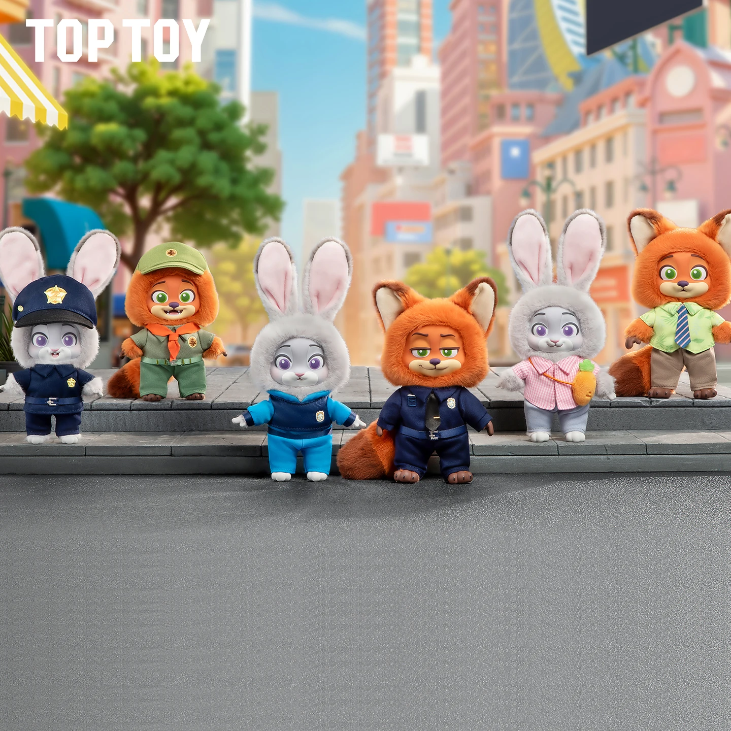 

Toptoy&Disney Zootopia Nick And Judy'S Growth Journey Series Vinyl Plush Doll Blind Box Nick And Judy Growth Process Gift