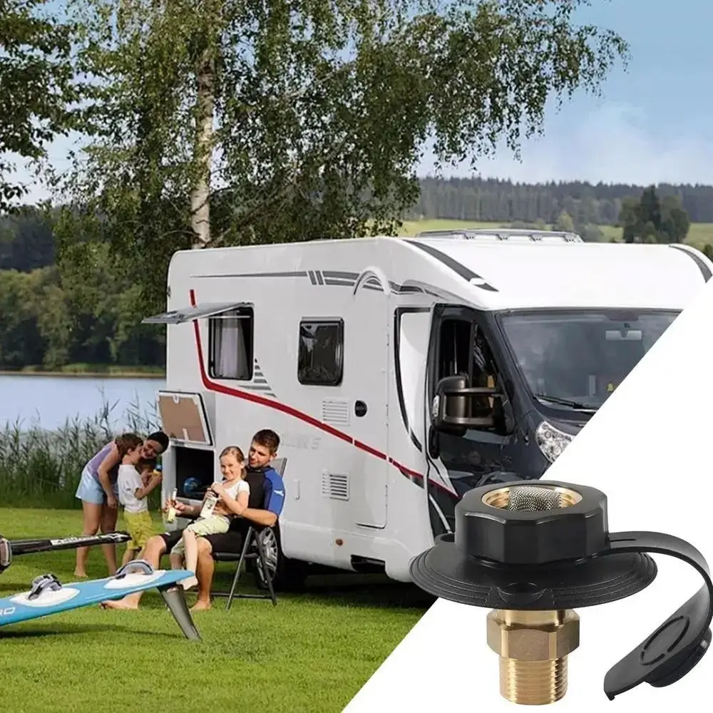 

Dustproof RV City Water Inlet Connection Durable RV Accessories Water Inlet Filler Leak Proof Rust Resistant