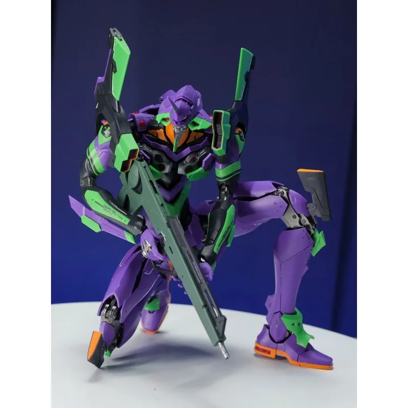 Auf Lager: Tron-Modell Neon Genesis Evangelion EVA Einheit-01 Modellbausatz mit Metall-Innenrahmen, Hochbewegliche Anime-Mecha-Figur zum Sammeln