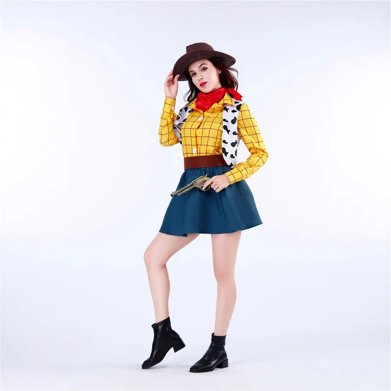 Hot Sell Woody Sheriff Costume Adult Family Halloween Cosplay Toy Story Western Cowboy Performance Suit Gift view 2