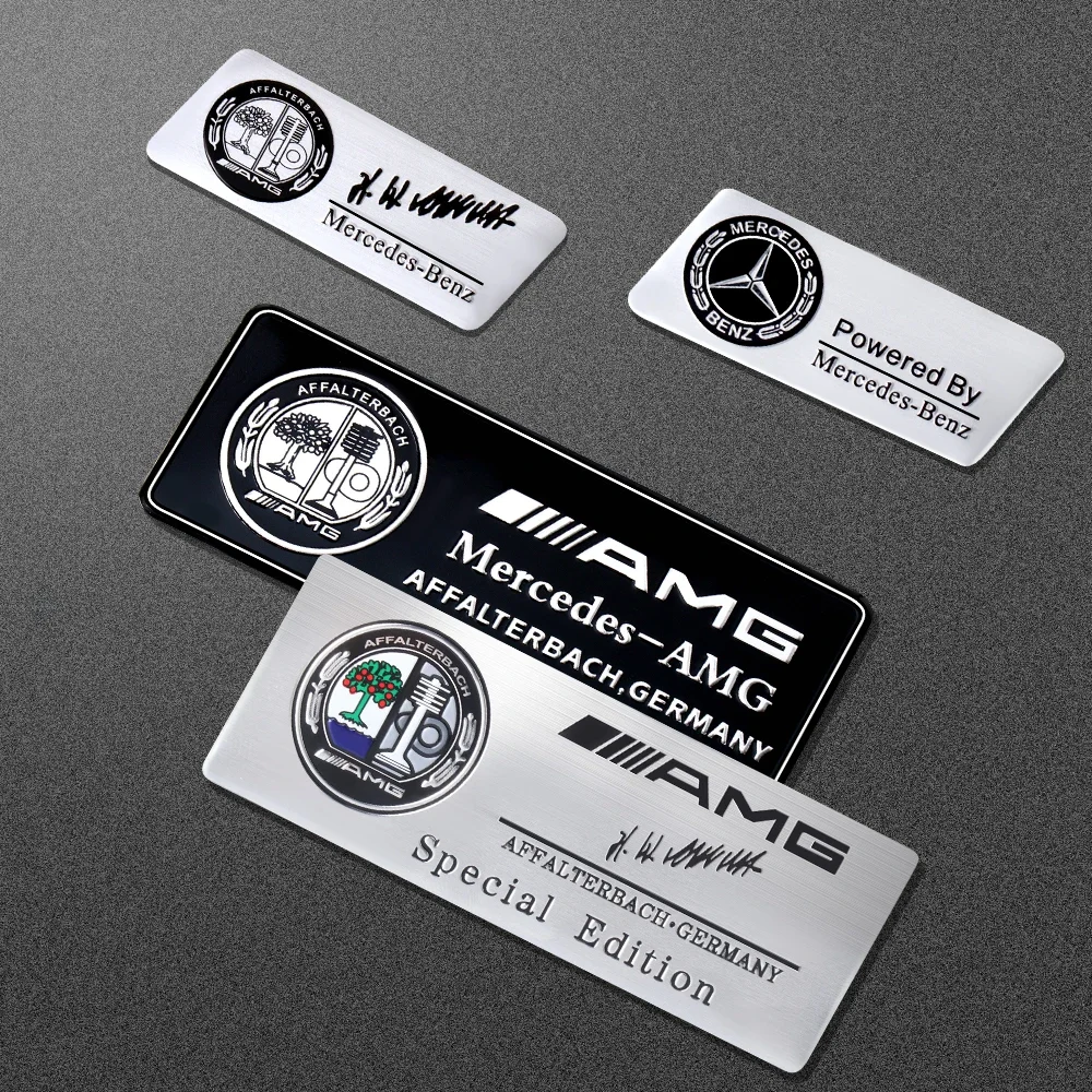 

3D Aluminum Emblem Car For Mercedes Benz trunk Body Car Side Fender Decoration Stickers Auto Accessories AMG W205W204 W211W213