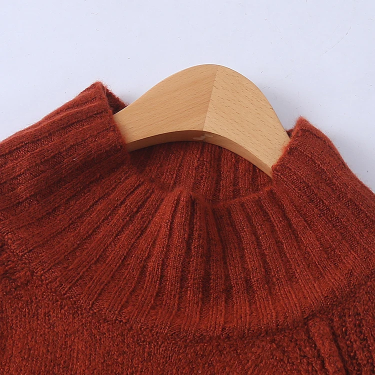 

Женский трикотаж с высоким воротником, длинный све, эластичная вставка на плечах, свободный крой, осень-зима, новый Sle, универсальный, теплый, с подогревом