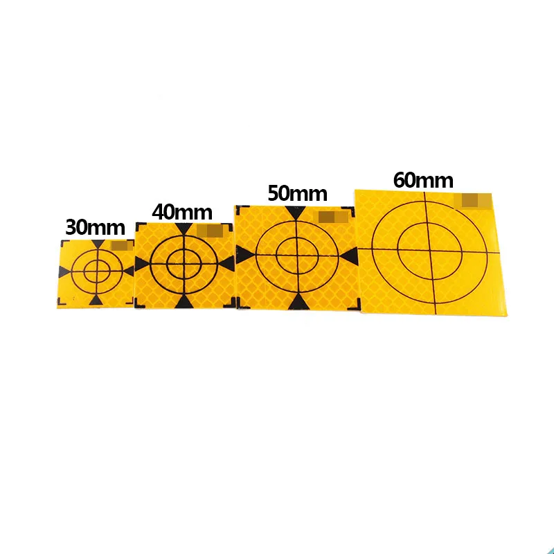 Gold Yellow Reflector Sheet Reflective Tape Target for Surveying and Mapping GPS Total Station 30/40/50/60mm 10Pcs/Lot