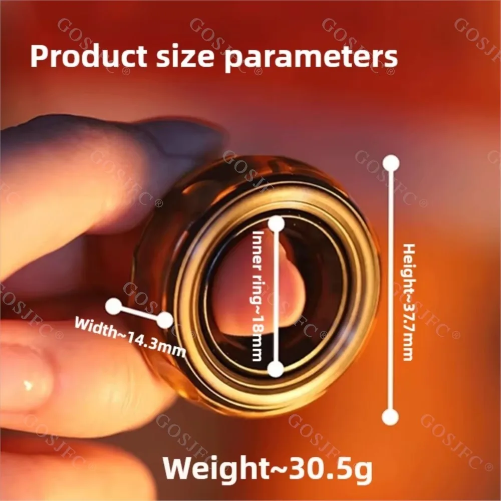 GAO EDC Käsering 2.0 EDC mechanische dichte Ratsche PEI Segment Fingerspitzenring Stressabbauendes Desktop-Spielzeug