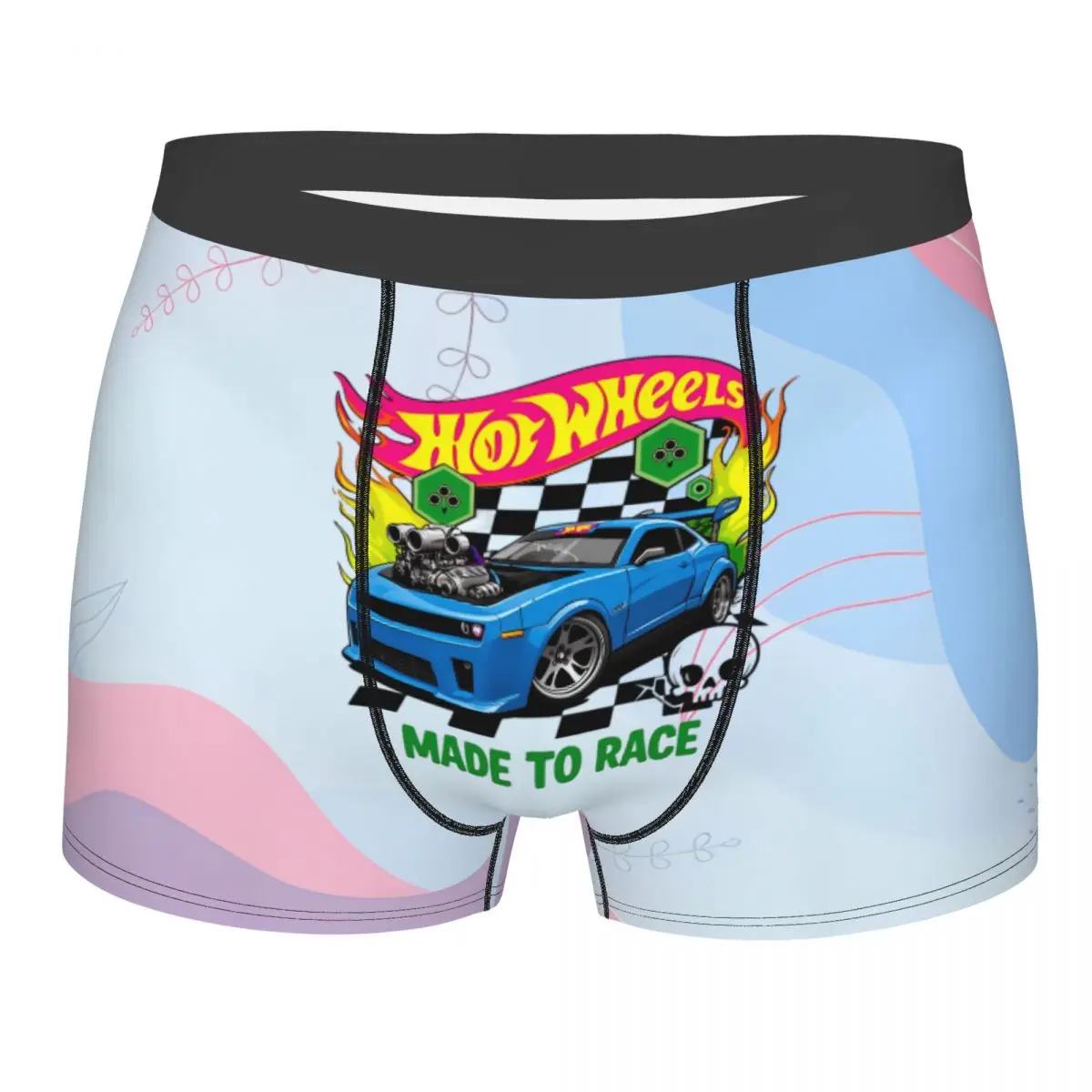 

На заказ Hot Wheels, шорты-боксеры для гоночных автомобилей для мужчин, нижнее белье с 3D принтом, трусы, мягкие трусы
