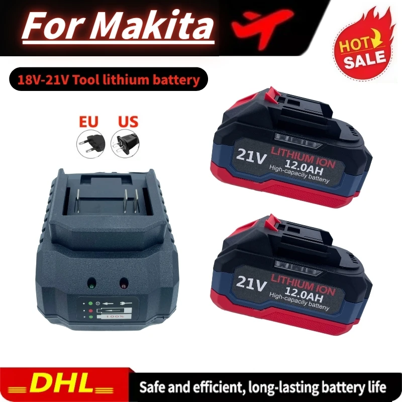 

18V 21V 6.0 9.0 12.0Ah Rechargeable Lithium Battery For Makita 18v Power Tools Cordless Wrench Saw Drill Grinder Screwdriver