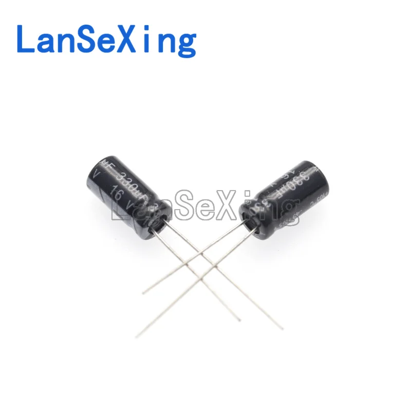 Capacitor eletrolítico 16v 330uf com um volume de 6x12 componentes eletrônicos, micro-método, inserção direta de alumínio