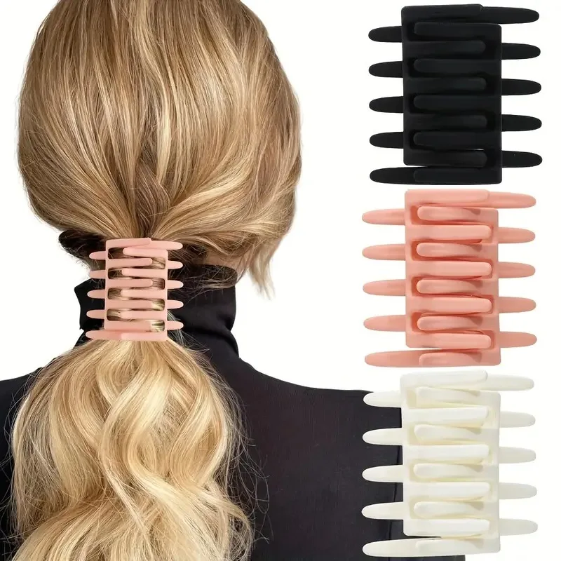 

1pcs Minimalist Crisscross Hair Claw Women Adorable Sleek Trendy Functional Accessory Stylish Girls Headwear Daily Casual Outfit