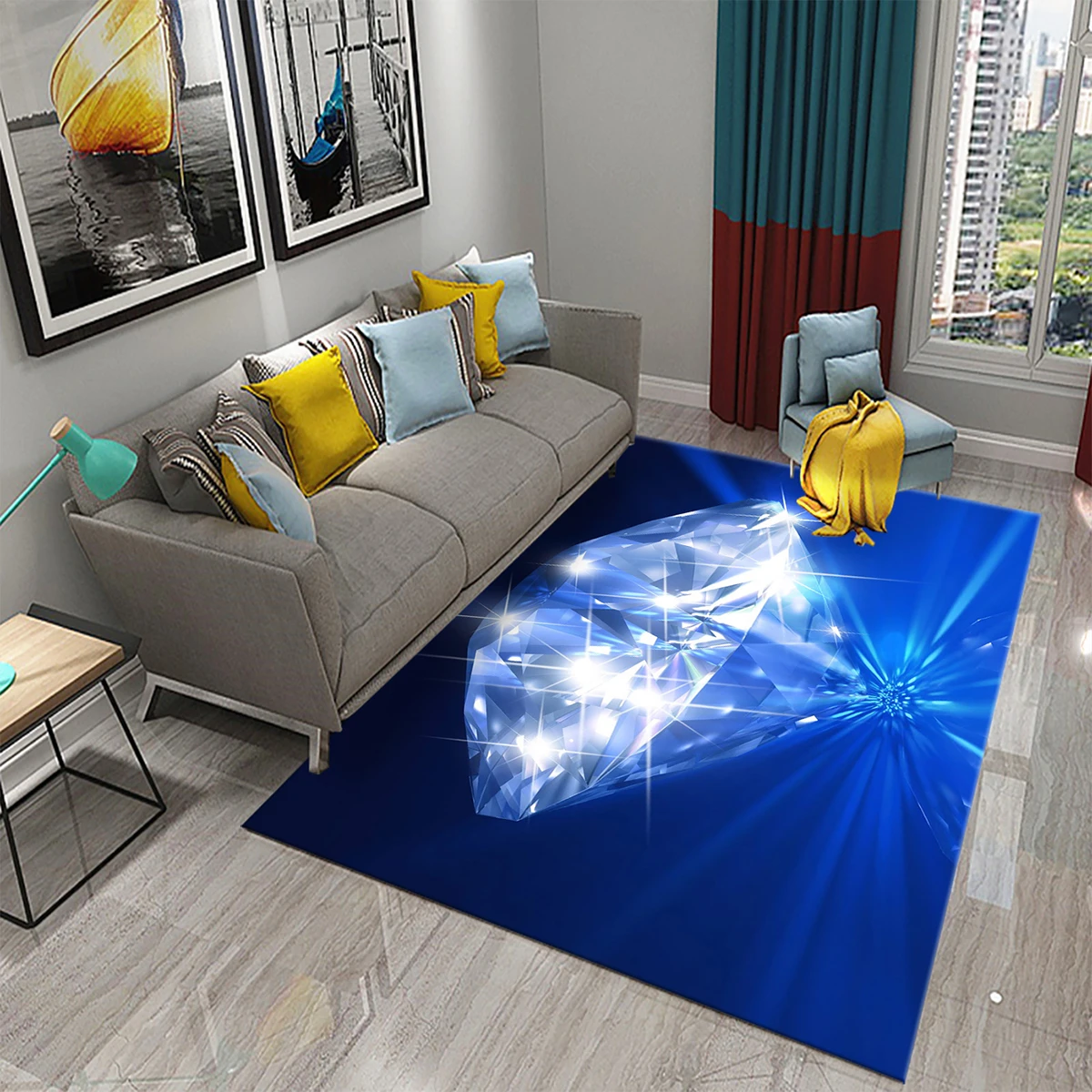 Sparkling Diamond Carpet for Living Room Decoration Balcony Bedroom Mat Soft Kids Room Carpet Lounge Rug Bathroom Non-slip Rugs