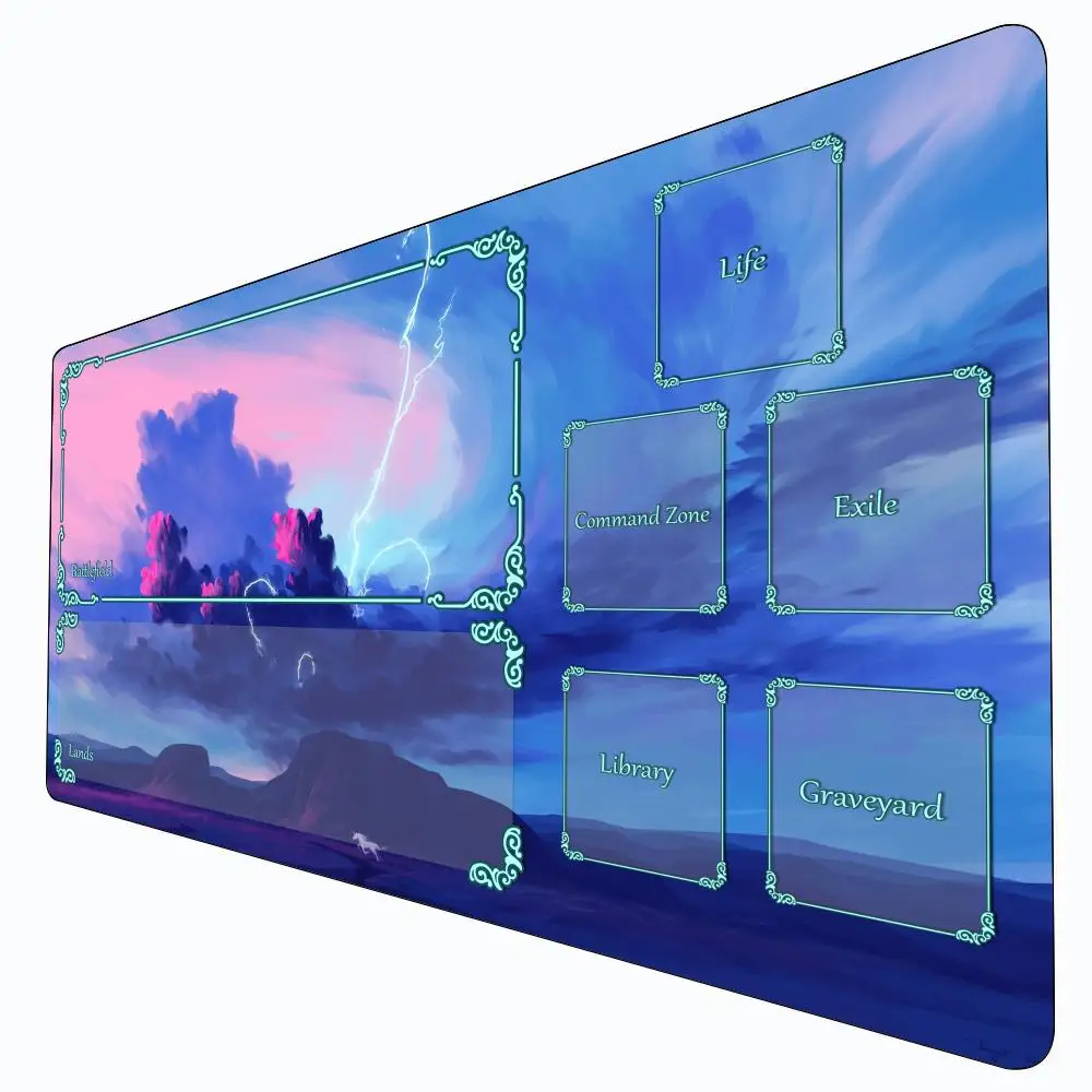 

Игровой коврик Magic Card Magic Card с фантастическими природными пейзажами и зонами, игровой коврик mtg, настольный коврик Commander Playmat, подходящий для игровых сбора