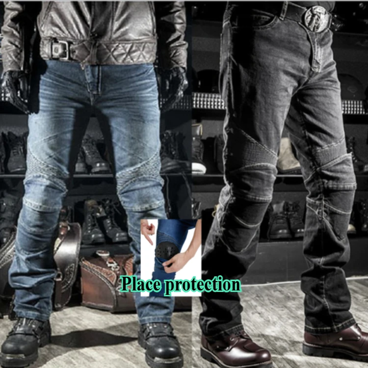 

VOLERO Motorcycle Racing Rider Straight Jeans, Anti-Drop Pants, Off-Road Motorcycle Racing Pants