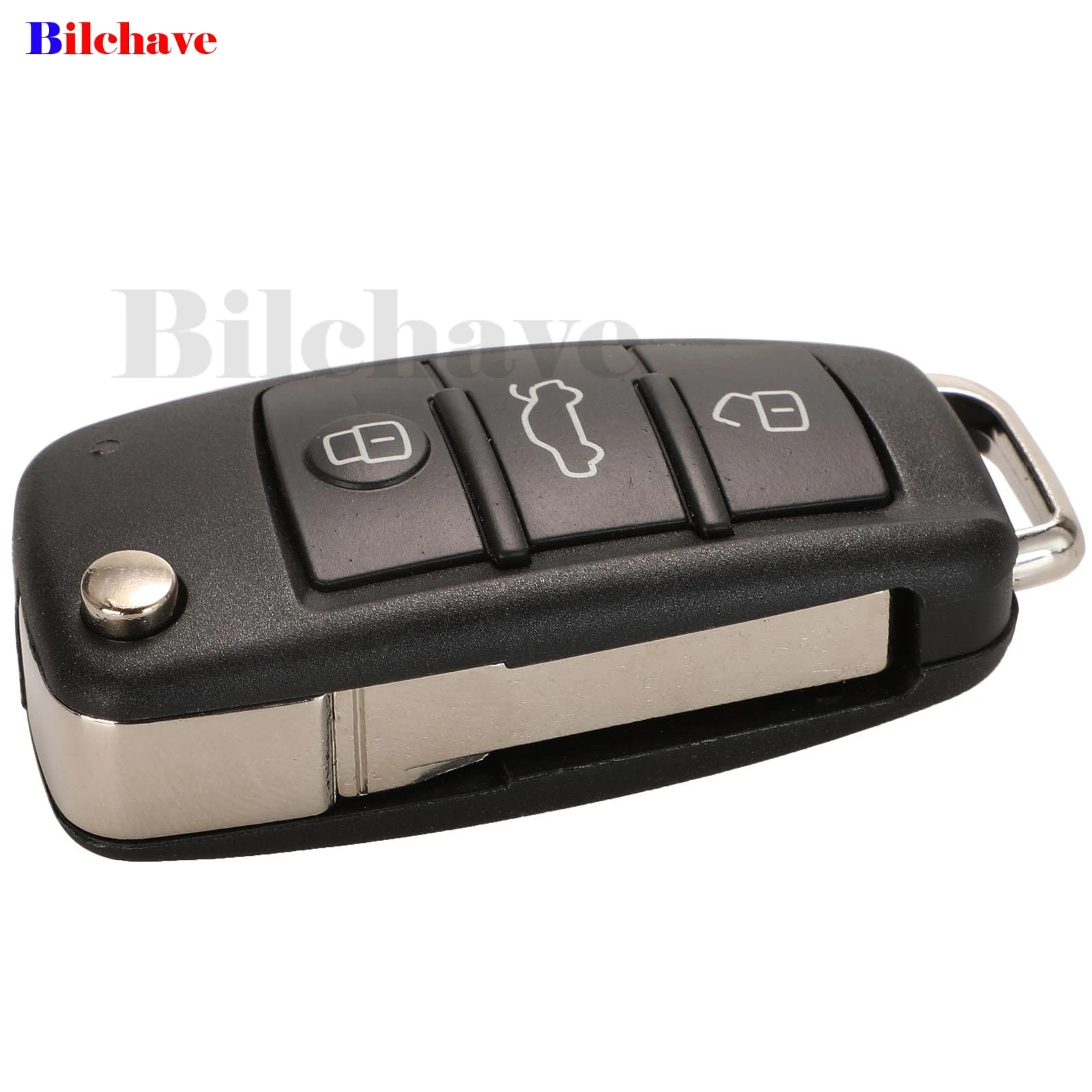

jingyuqin 3-кнопочный выкидной ключ-пульт для Audi A6L Q7, 315/433/868 МГц, чип 8E, с необработанным лезвием, замена брелока