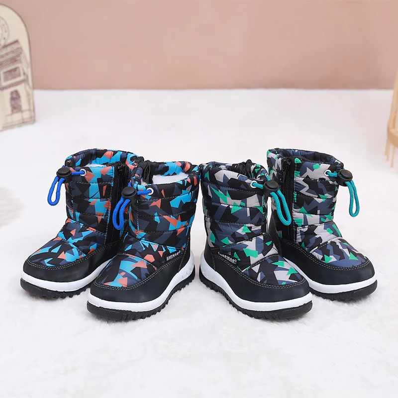 Winter Wool Keep Warm Shoes Anti-slip Children High Quality Snow Boots for Girl Size 22-33 Free Shipping