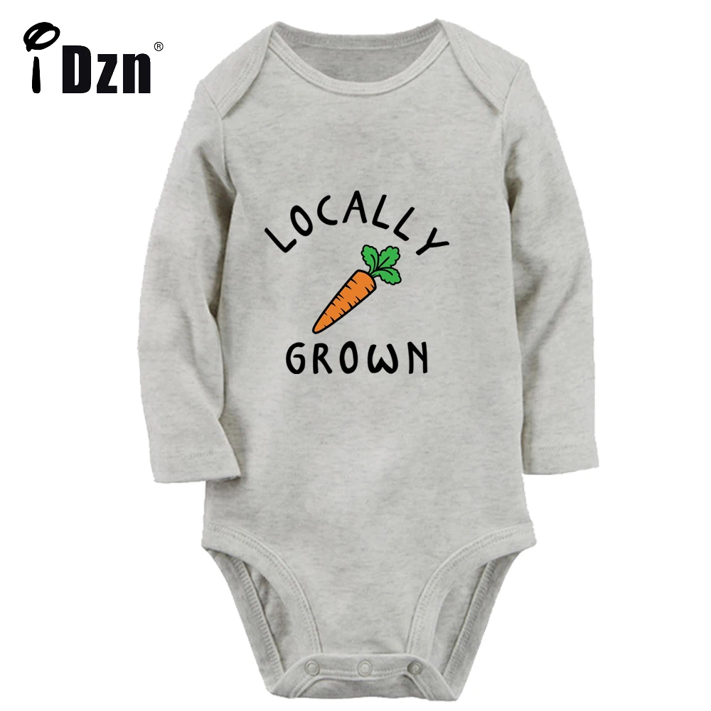 Ma! The Meatloaf Locally Grown Funny Printed Jumpsuit Cute Baby Boys Rompers Baby Girls Bodysuit Infant Long Sleeve Clothes