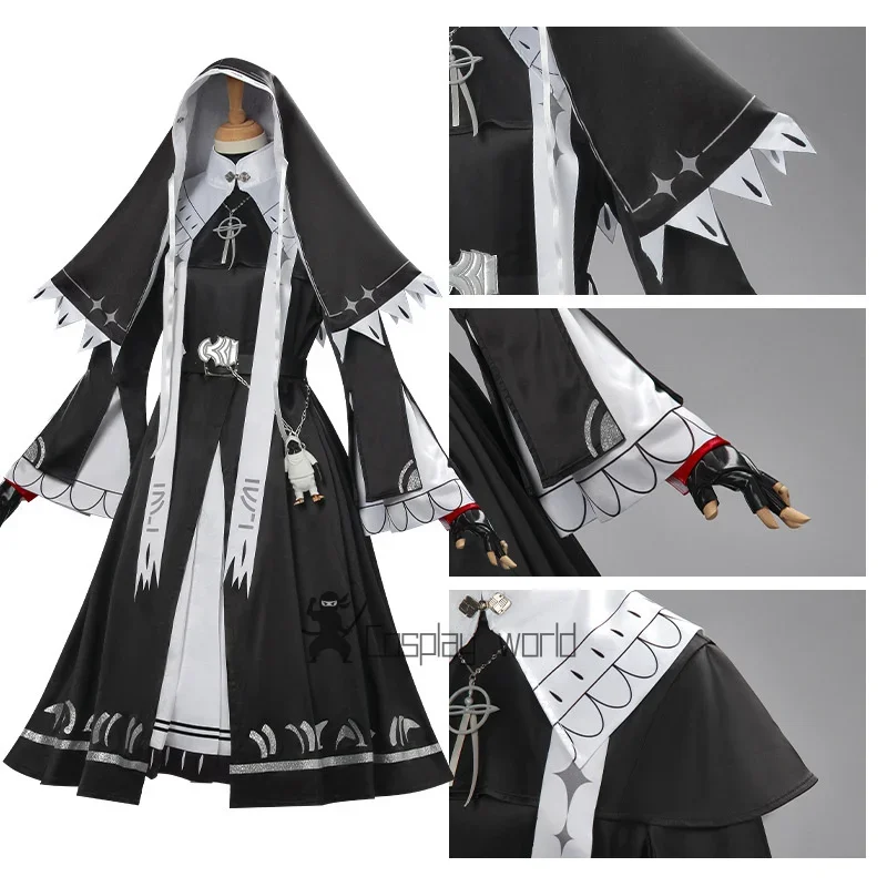 

2025 new Game Exusiai the New Covenant Cosplay Costumes With The Black Nun Uniform Output Support Characters Cosplay Full Set