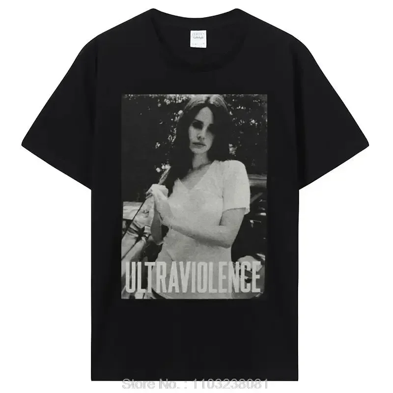 2024 Lana Del Rey Ultraviolence T Shirt Snow T-shirt Japanese Funny Gothic T Shirt Men Harajuku Aesthetic Cotton Tops Tees