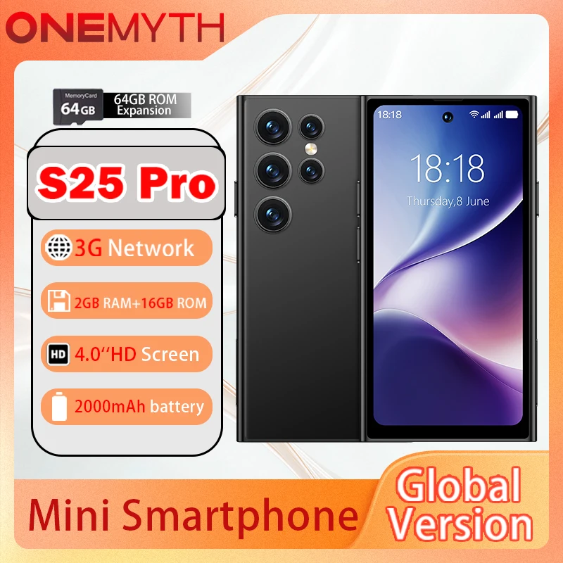 Soyes ONEMYTH S25 Pro smartphone android System Google Store 4.0-inch 2000mAh 2G RAM 16G ROM Dual Card More Applications